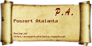Poszert Atalanta névjegykártya